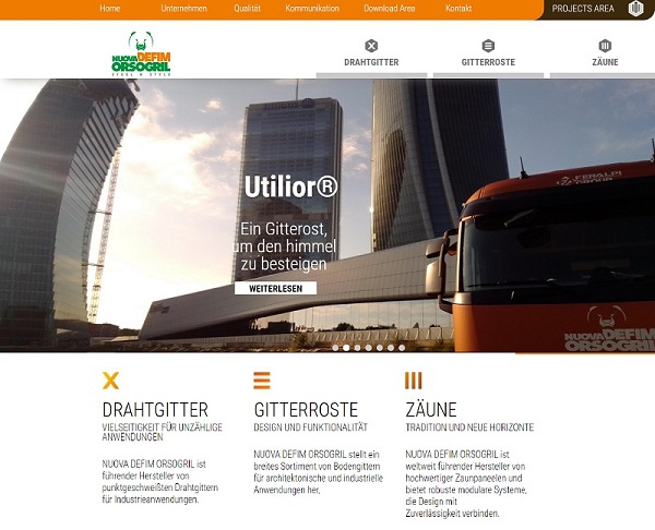 Nuova Defim Orsogril speaks German! As of today, the website in German language