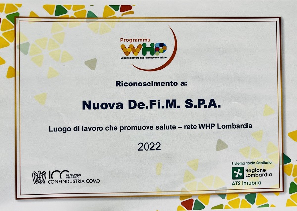 Nuova Defim SpA | Workplace that promotes health - Lombardy WHP Network